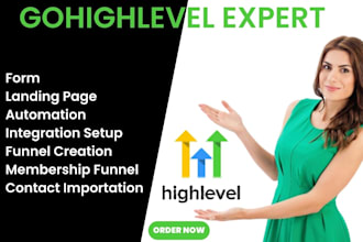 setup gohighlevel website, sales funnel, and ghl optin page