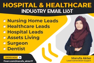 provide you valid email list of hospital or healthcare industry