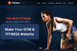 design professional gym, fitness, and yoga website