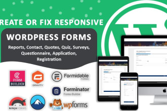 create, fix wordpress forms, SMTP email, antispam, recaptcha