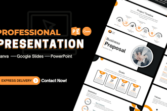 make powerpoint, ppt, canva slides and presentations