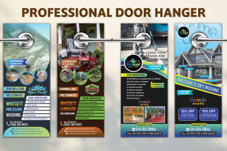 design pressure washing and junk removal cleaning door hanger in 3 hour