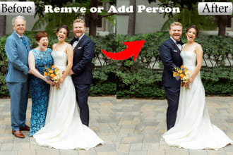 remove or add people and person from objects  image in photoshop editing