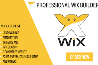 design wix website, landing page, and wix ecommerce store