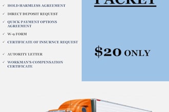 provide carrier packet for your business