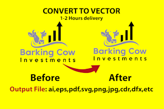 do manual vector tracing, recreate, vectorise logo