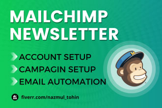 integrate mailchimp and build mailchimp news letter and setup mailchimp campaign