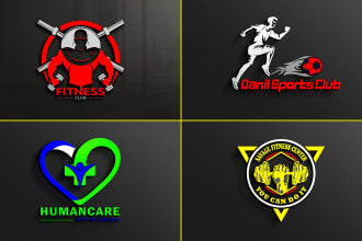 do gym, health, sports and fitness logo design