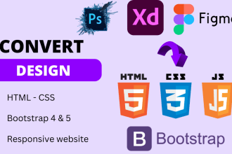 convert your figma, xd, or PSD designs to responsive HTML5 code