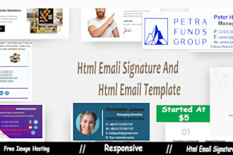 create modern html email signature, clickable webmail, gamil outlook signature