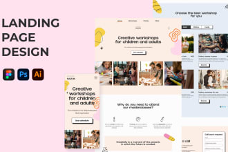 design custom landing page website for you in figma UI UX