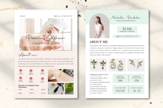 design fashion press kit, influencer media kit for  your business