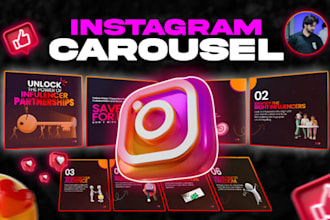 create professional linkedin carousel, instagram carousel, social media ads post