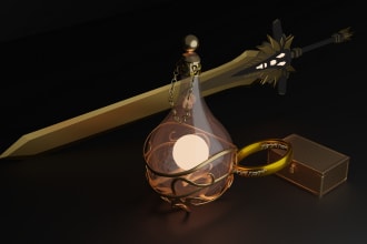 custom hard surface 3d assets, props, and sculpting