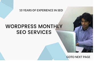 do monthly wordpress website SEO services and ranked on google