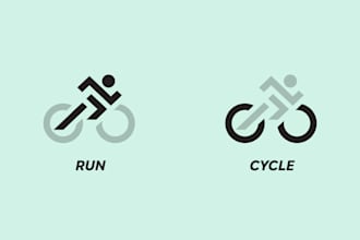 double meaning sport logo design for club or business