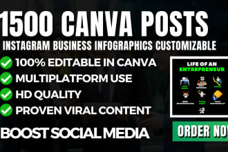 deliver 1500 business infographics templates for instagram