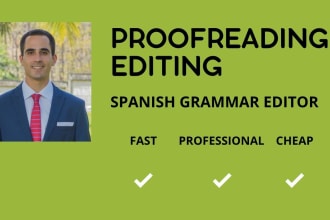 proofread your spanish text to check for grammar spelling and punctuation