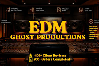 produce modern edm, house and techno as your ghost producer
