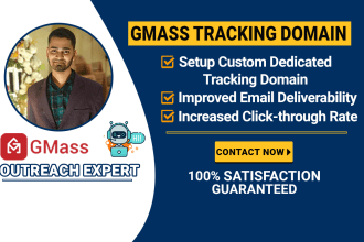 setup dedicated custom tracking domain in gmass