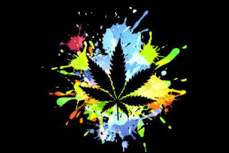 design high quality weed logo in high definition