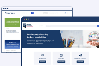 design an lms education website learning management system