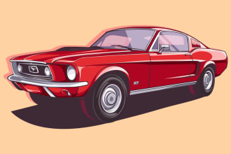 draw vector art any vehicle from your image in 3 hours