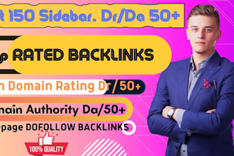 create 150 sidebar for higher homepage dofollow backlinks