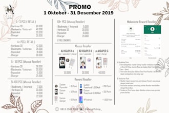 design menu, price list or catalog for your business