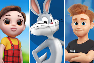 do 3d character modeling and rigging for animation