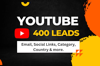 find youtube influencer list with email and more