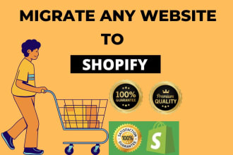 migrate any ecommerce website to shopify store, import products