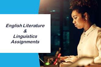 do all english literature and linguistics work