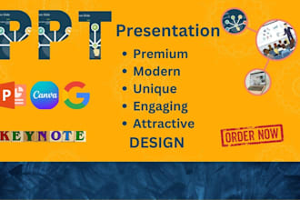 design premium presentation powerpoint, canva, google slides ppt slides