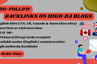 do guest posts on the high da US, UK, canadian, and australian sites