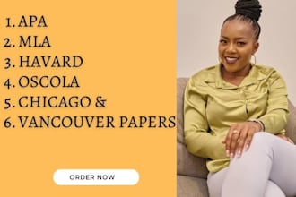 do apa, mla, havard, chicago, oscola and vancouver projects