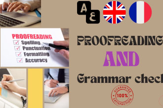 proofread and edit your scientific english or french paper
