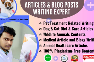 write authentic animal article and pet healthcare blog posts