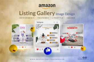 design amazon product infographic or product listing images