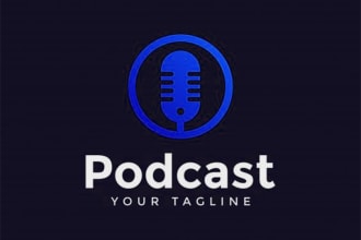 design a professional podcast cover art and podcast logo