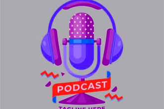 do professional podcast logo and cover art