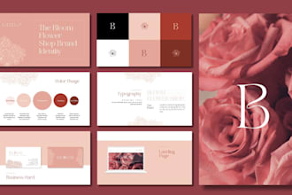 design feminine brand guidelines, brand identity, logo, brand style guide