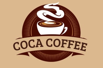 design high quality coffee logo with free source file