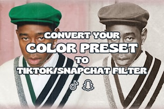 convert your lightroom preset into a filter for tiktok or snapchat