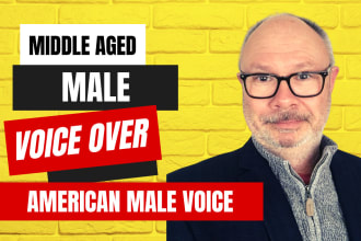 be your inexpensive deep american male voice over, voiceover actor, english