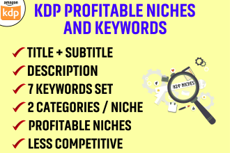 deliver unique KDP title, subtitle, description, 7 keywords, and 2 categories