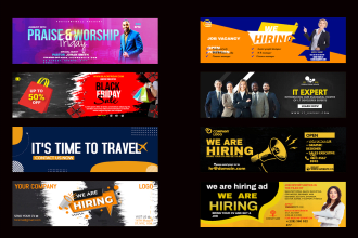 design a professional linkedin banner facebook twitter cover