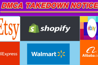 remove copyright listings from shopify amazon etsy ebay walmart temu under dmca