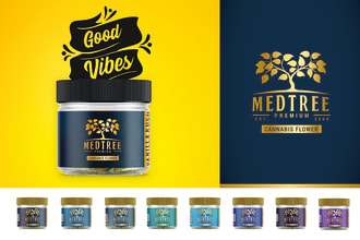 create cannabis packaging or cbd label design for premium products