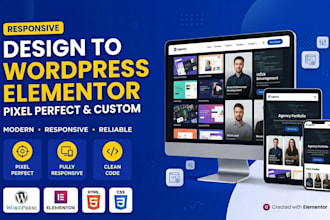 design or replicate website in custom wordpress or elementor